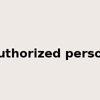 authorized person是什么意思