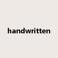 handwritten是什么意思