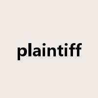 plaintiff是什么意思