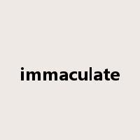 immaculate是什么意思