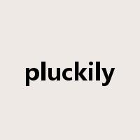 pluckily是什么意思