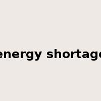 energy shortage是什么意思