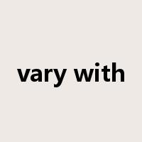 vary with是什么意思