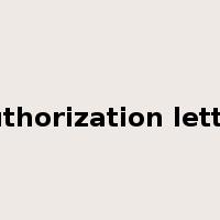 authorization letter是什么意思