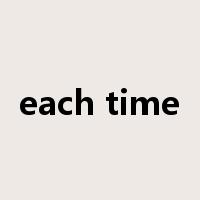 each time是什么意思