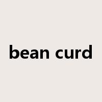 bean curd是什么意思