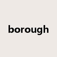 borough是什么意思