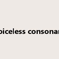 voiceless consonant是什么意思