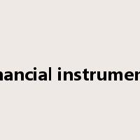 financial instruments是什么意思