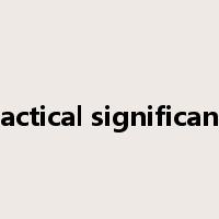 practical significance是什么意思