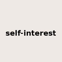 self-interest是什么意思