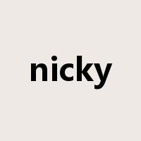 nicky是什么意思