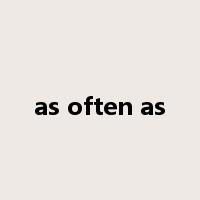 as often as是什么意思