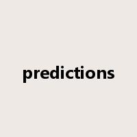 predictions是什么意思