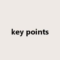 key points是什么意思