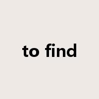 to find是什么意思