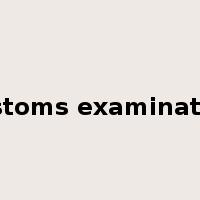 customs examination是什么意思