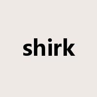 shirk是什么意思