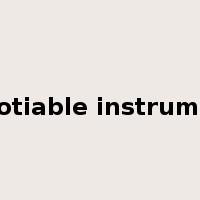 Negotiable instruments是什么意思