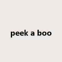 peek a boo是什么意思