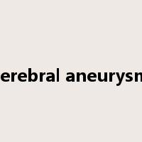 cerebral aneurysm是什么意思