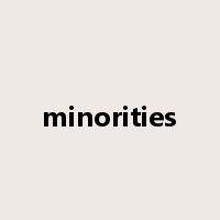 minorities是什么意思