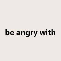 be angry with是什么意思