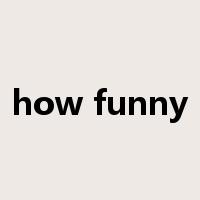 how funny是什么意思