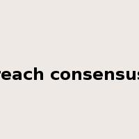 reach consensus是什么意思