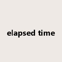 elapsed time是什么意思