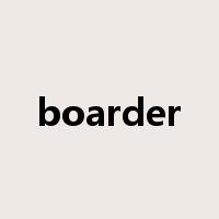 boarder是什么意思