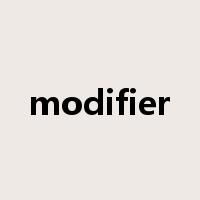 modifier是什么意思