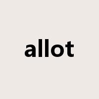 allot是什么意思