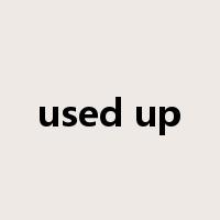 used up是什么意思