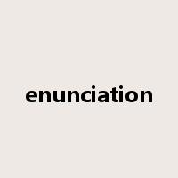 enunciation是什么意思