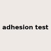 adhesion test是什么意思