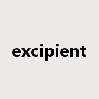 excipient是什么意思