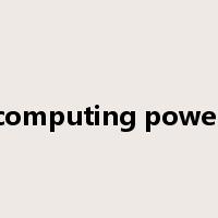 computing power是什么意思