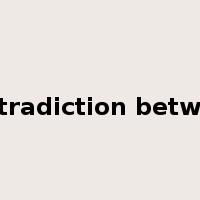 contradiction between是什么意思