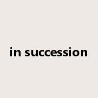 in succession是什么意思