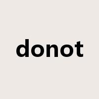 donot是什么意思