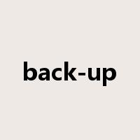 back-up是什么意思