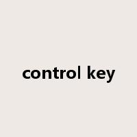 control key是什么意思