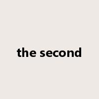 the second是什么意思