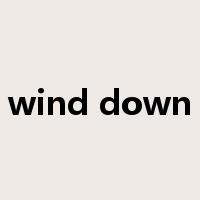 wind down是什么意思
