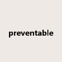 preventable是什么意思