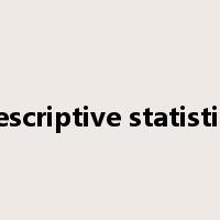 descriptive statistics是什么意思