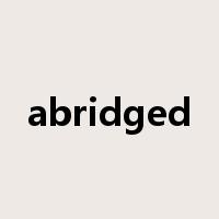 abridged是什么意思