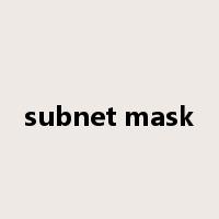 subnet mask是什么意思