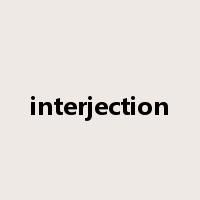 interjection是什么意思